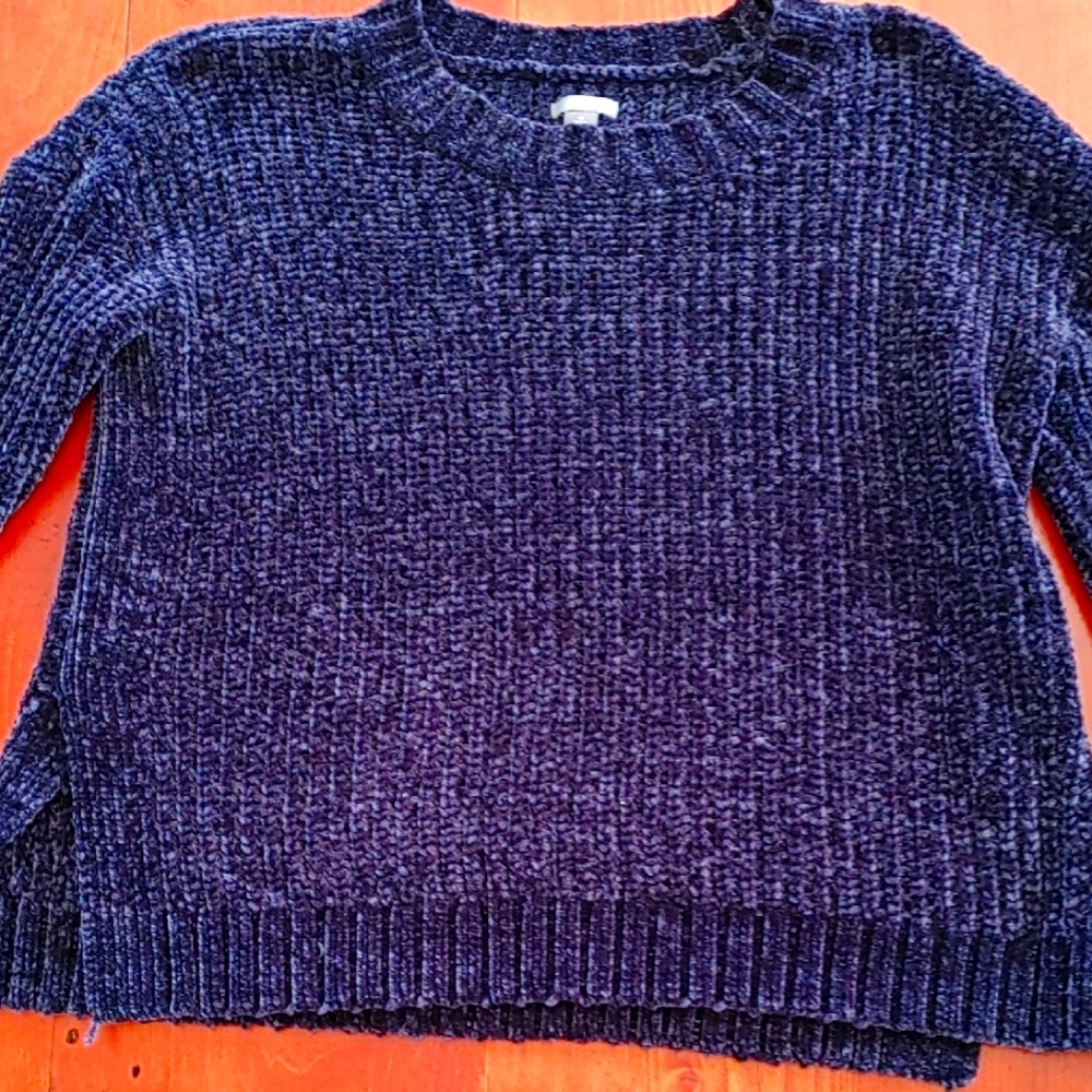 American Eagle chenille Sweater in Deep Blue
